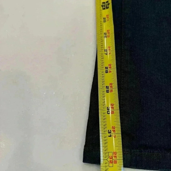 Eileen Fisher women’s jeans straight leg medium rise dark wash size 10 - Picture 9 of 10